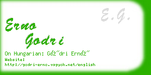 erno godri business card